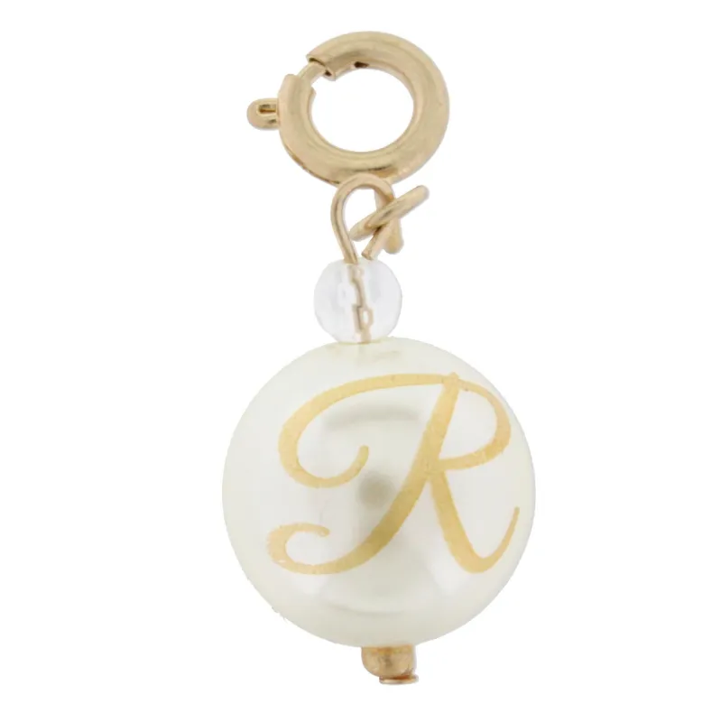 Faceted Pearl R Initial Charm sold by Charming Charlie
