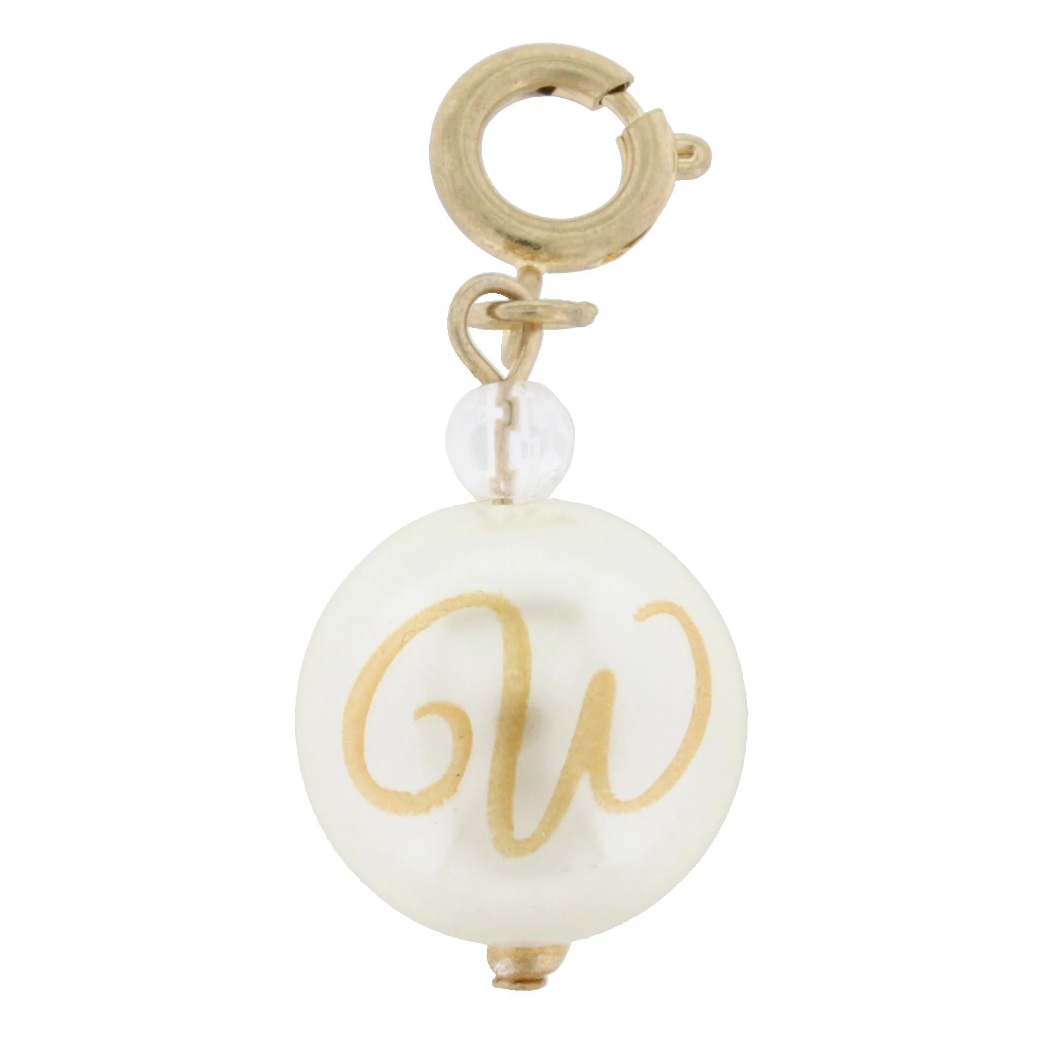 Faceted Pearl W Initial Charm sold by Charming Charlie