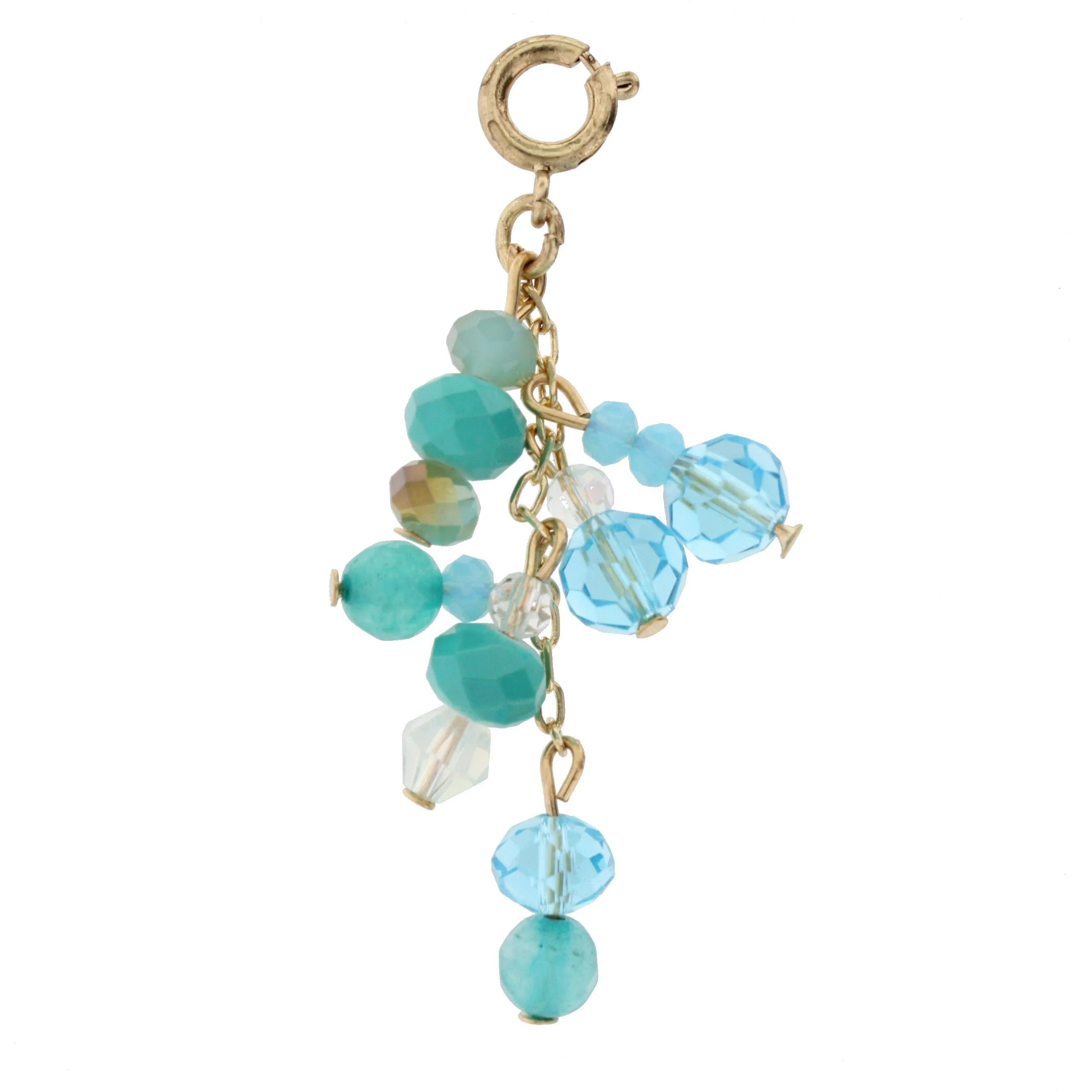 Antique Gold and Aqua Dangle Charm sold by Charming Charlie