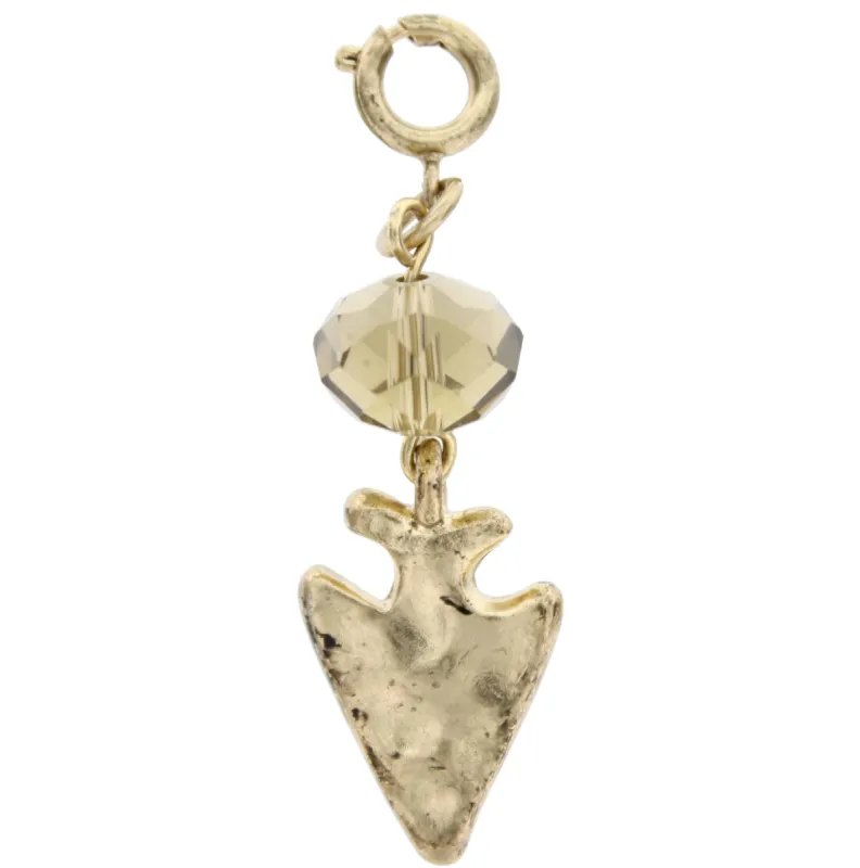 Gold Fleur De Lis Hanging On Black Diamond Charm sold by Charming Charlie