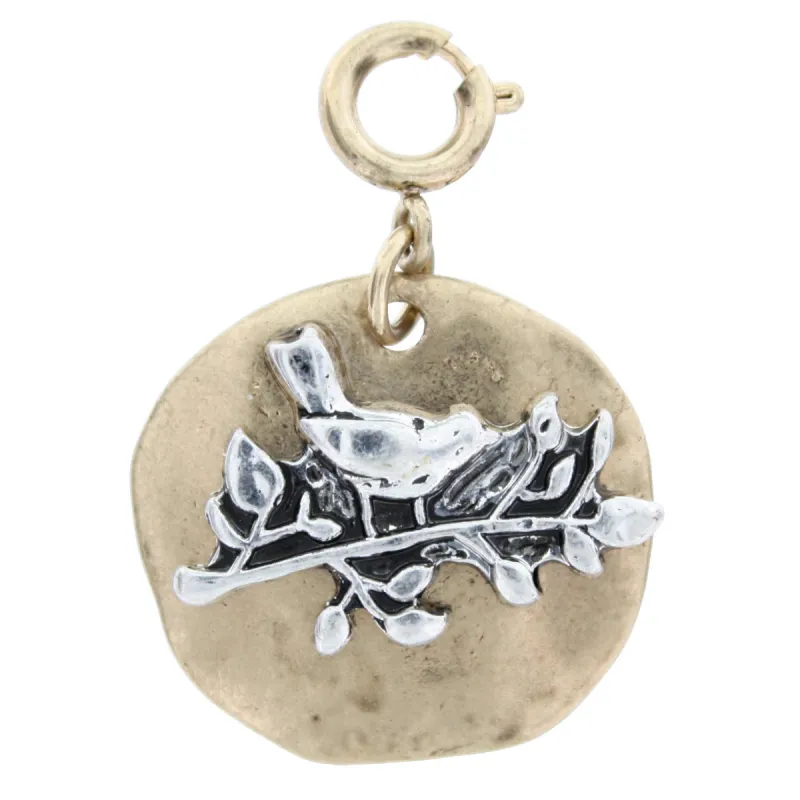 2-Tone Out On a Limb Bird Charm sold by Charming Charlie