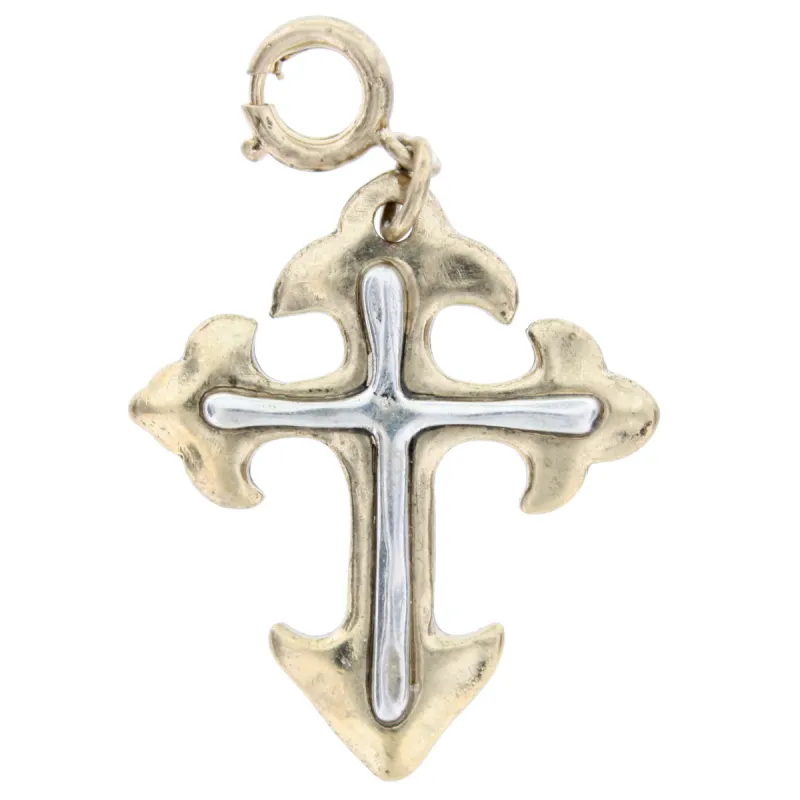 2-Tone Silver On Gold Cross sold by Charming Charlie
