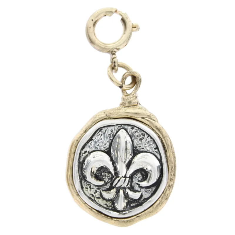 2-Tone Fleur De Lis Charm sold by Charming Charlie