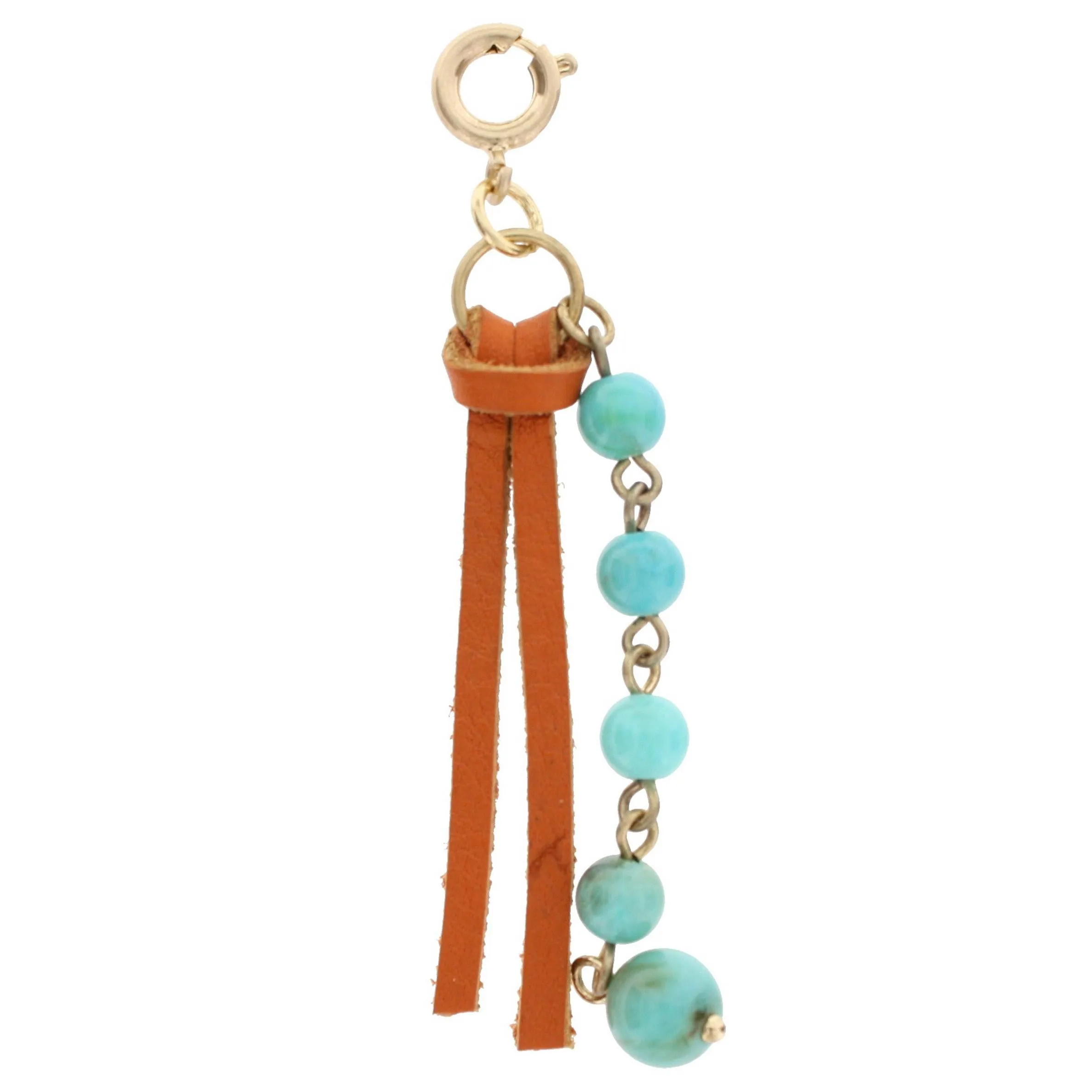 Orange Tassel and Turquoise Beaded String Charm sold by Charming Charlie