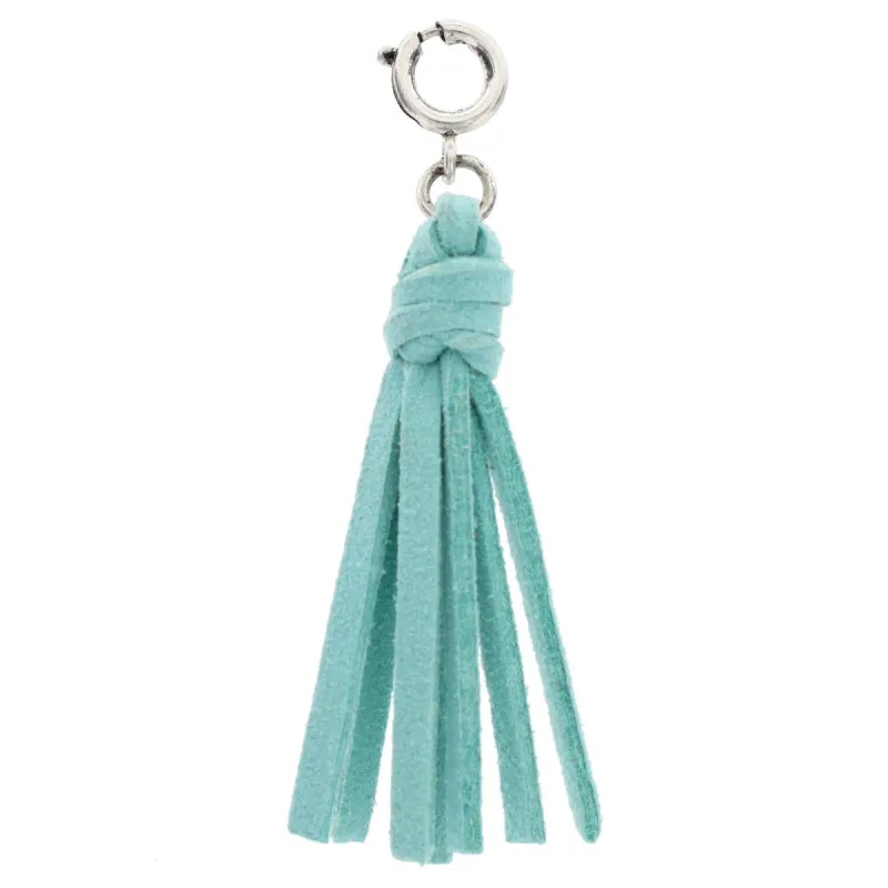 Turquoise Leather Tassel Charm sold by Charming Charlie