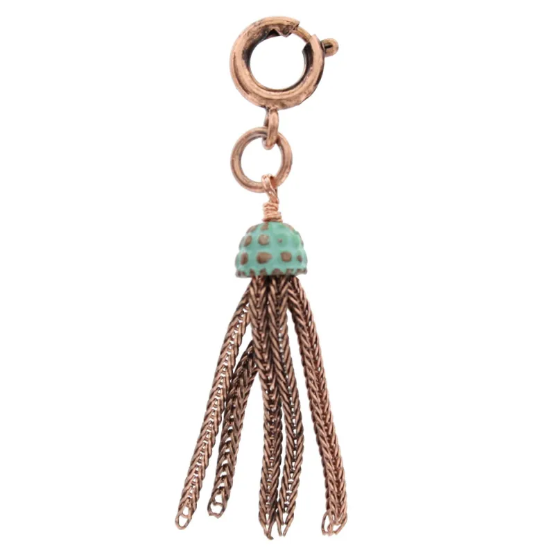 Gold Capped Gold Tassel Charm sold by Charming Charlie