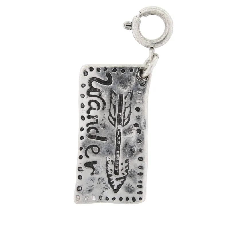 Silver "Wander" with Arrow Charm sold by Charming Charlie