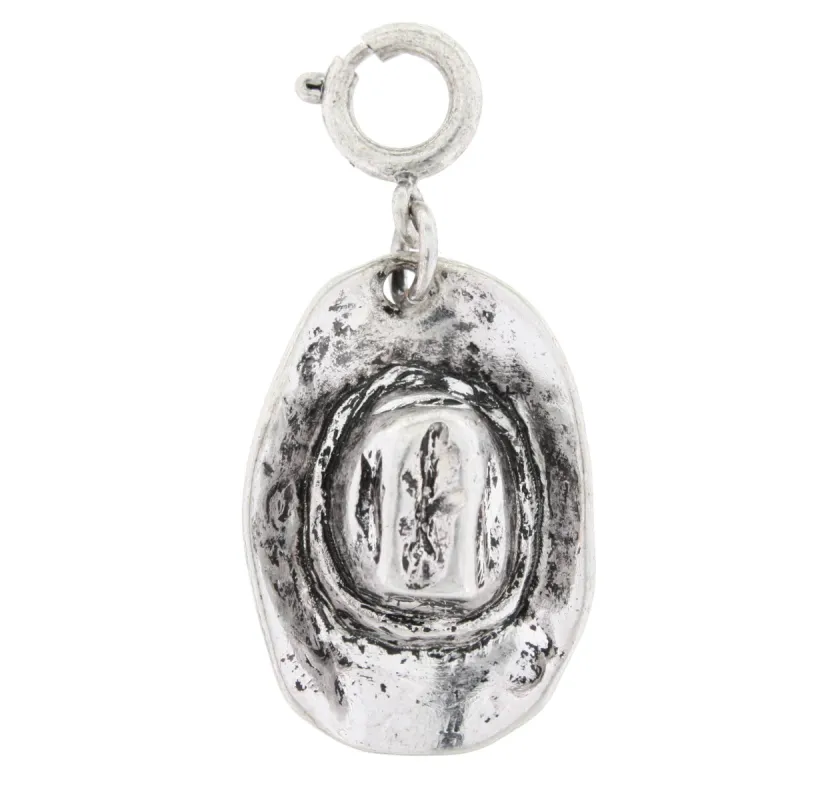 Silver 3D Cowboy Hat Charm sold by Charming Charlie