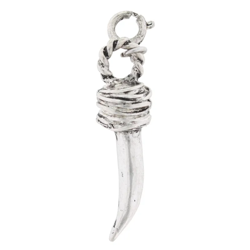 Faux Wire Wrapped Silver Tusk Charm sold by Charming Charlie