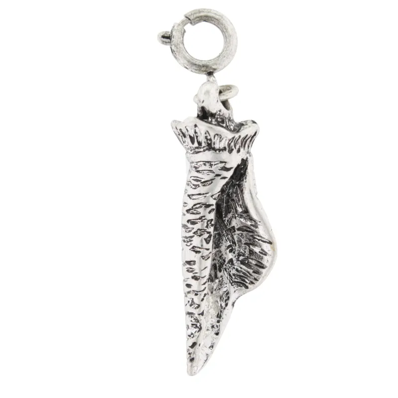 Silver 3D Long Shell Charm sold by Charming Charlie