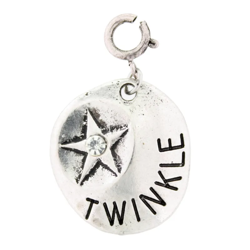 Silver Twinkle Little Star Charm sold by Charming Charlie