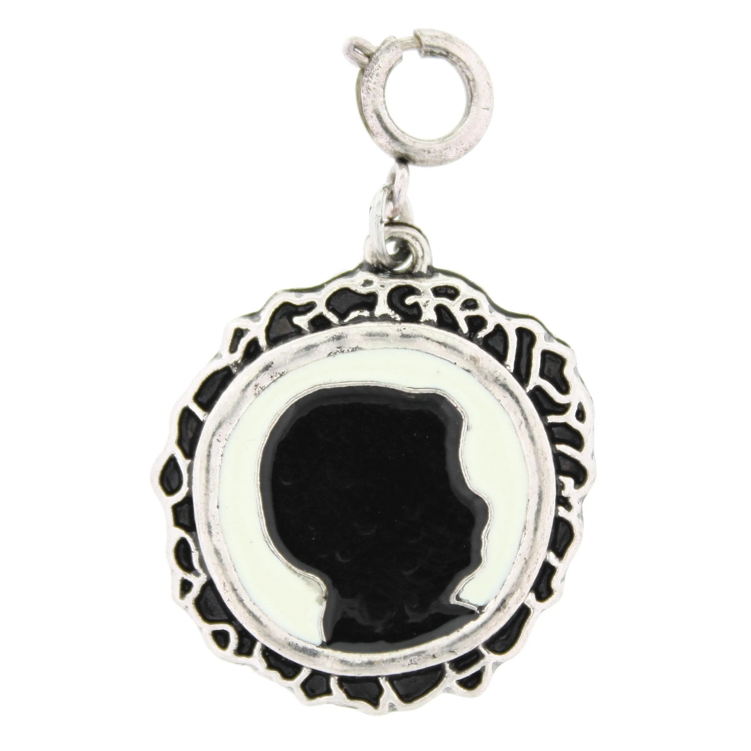 Silver Male Cameo Charm sold by Charming Charlie