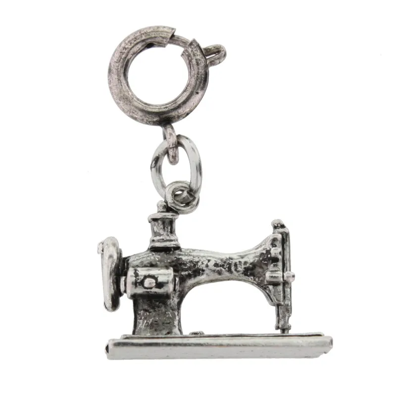 Silver Sewing Machine Charm made by Charming Charlie