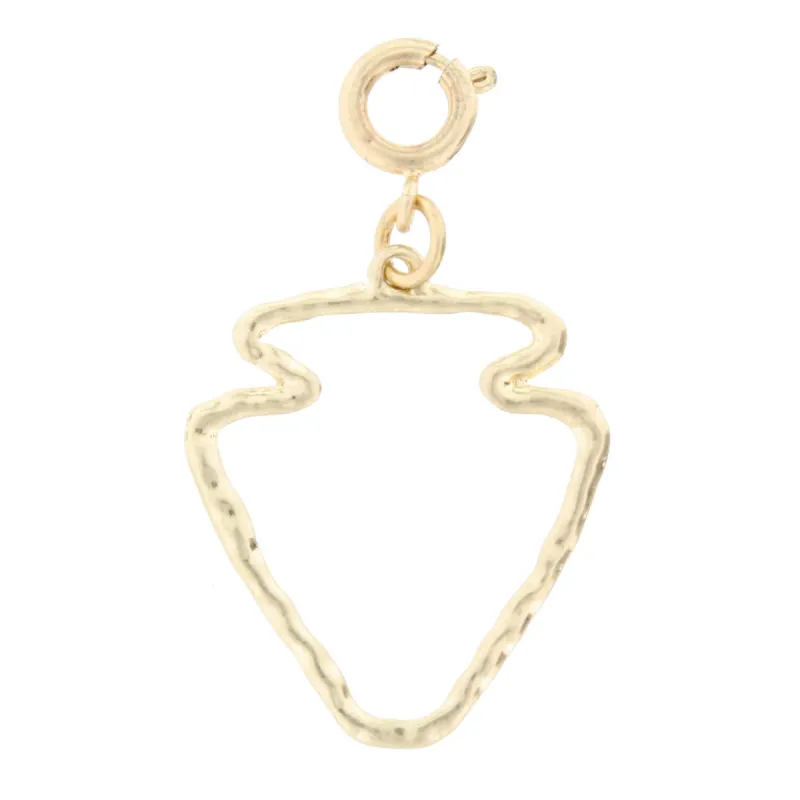 Gold Arrowhead Outline Charm sold by Charming Charlie
