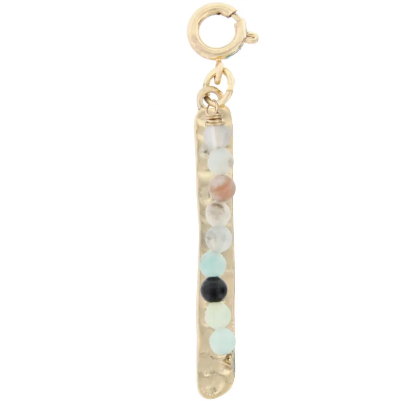 Amazonite Bead with Gold Plate Charm sold by Charming Charlie