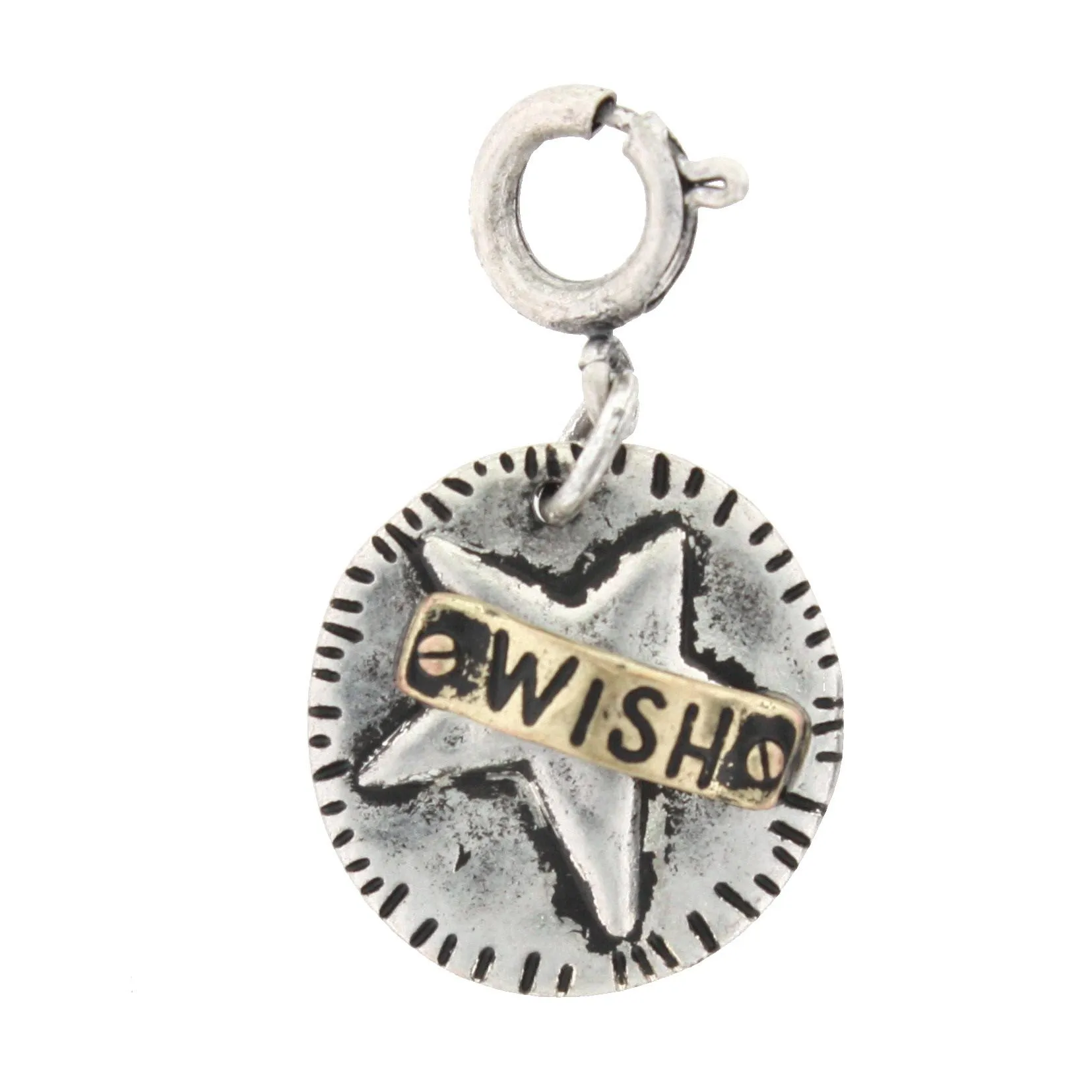 Gold Wish On Silver Star Charm sold by Charming Charlie