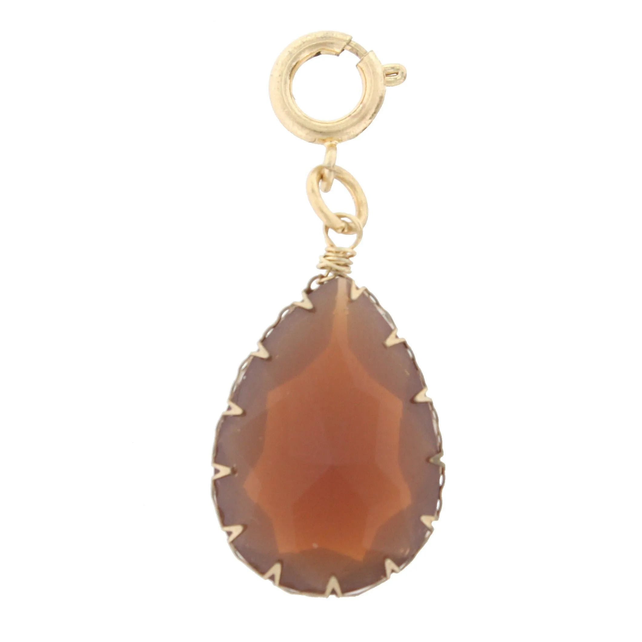 Faceted Brown Stone Charm sold by Charming Charlie