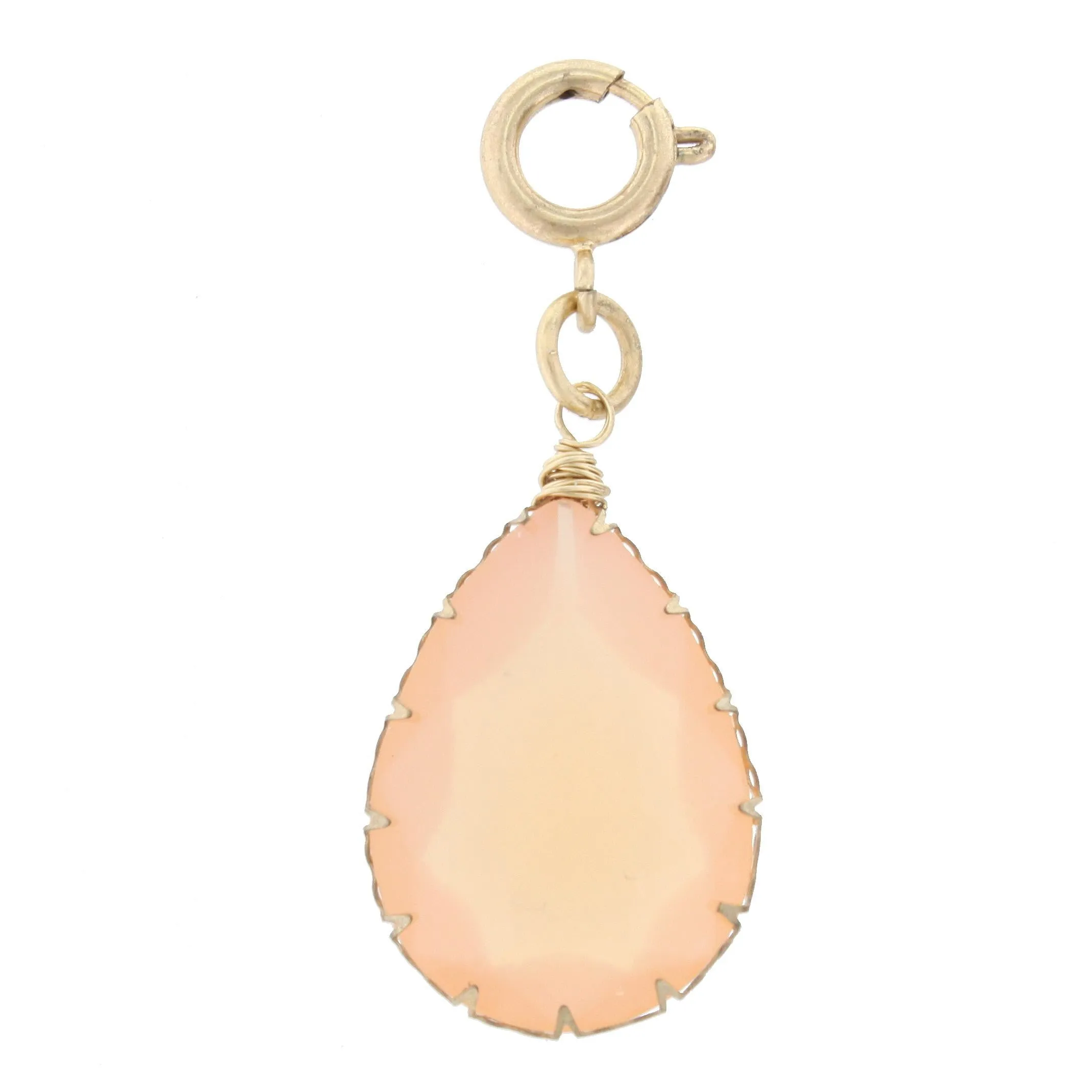 Faceted Peach Stone Charm sold by Charming Charlie