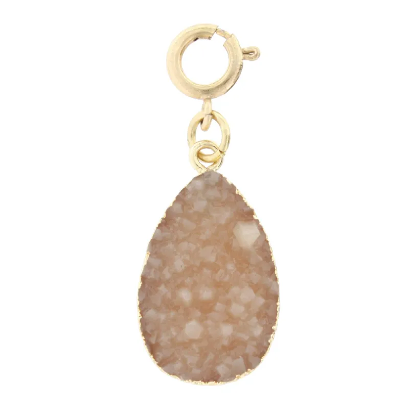 Brown Druzy Charm sold by Charming Charlie
