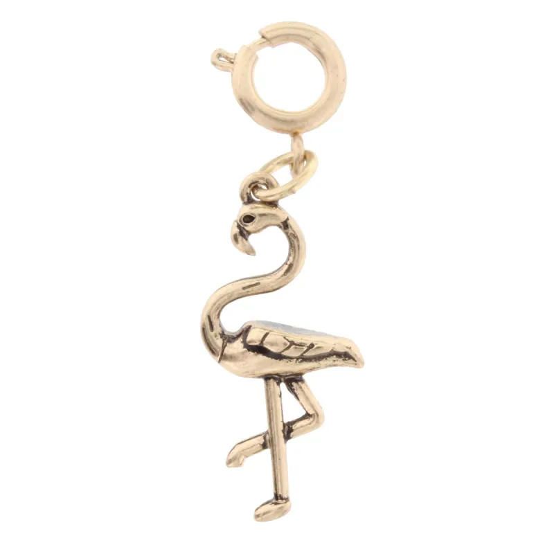 Gold "Stand Tall" Flamingo Charm sold by Charming Charlie