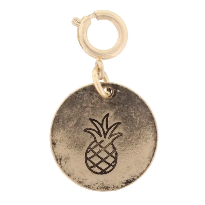 Gold Pineapple Stamped Charm sold by Charming Charlie