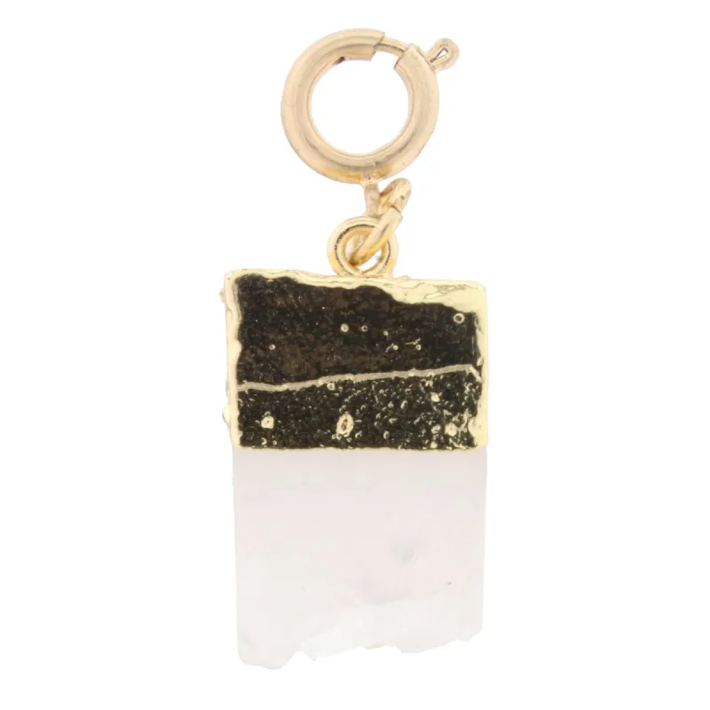 Crystal Free Form Charm with Gold Electroplated Top sold by Charming Charlie