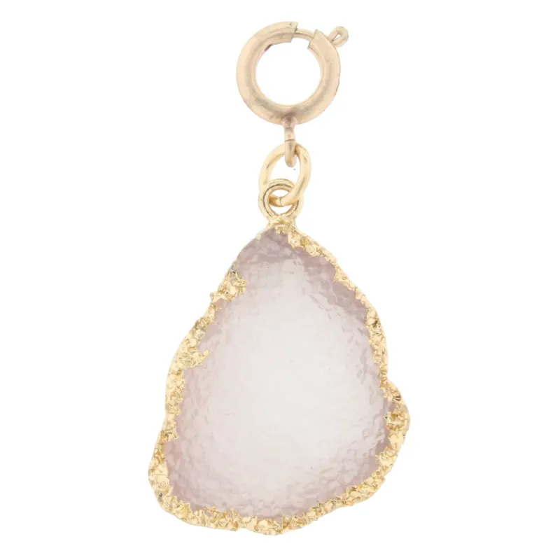 Grey Freeform Druzy with Gold Electroplated Edging Charm sold by Charming Charlie