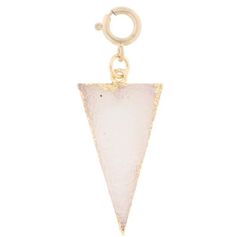 Grey Triangle Druzy with Electroplated Edging Charm sold by Charming Charlie