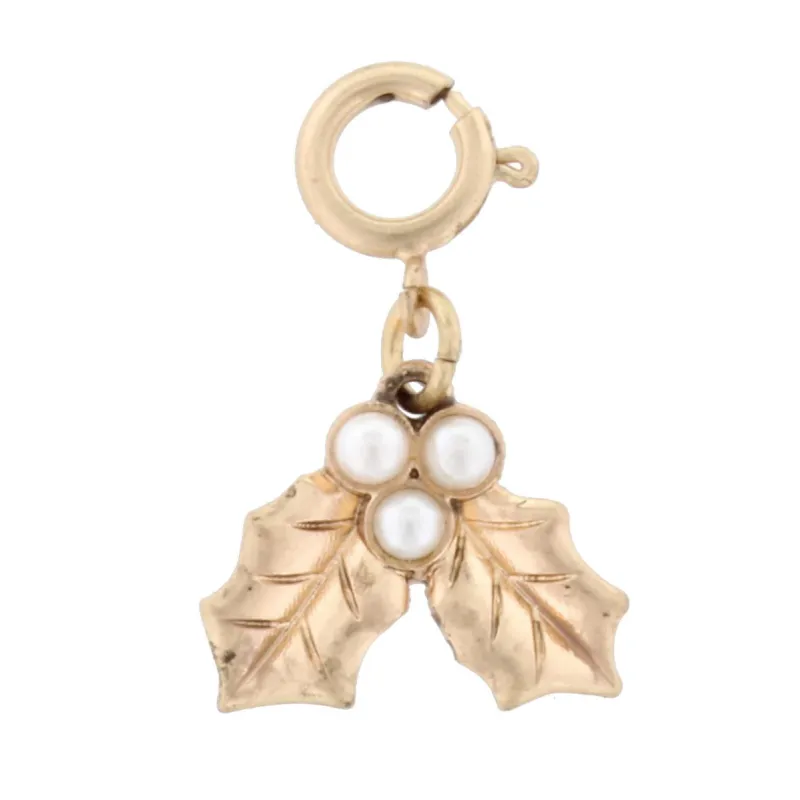 Antique Gold Holly Charm sold by Charming Charlie