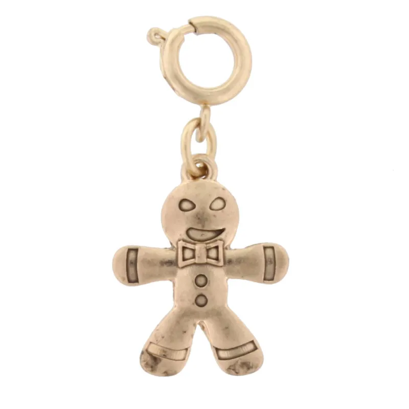 Antique Gold Gingerbread Man Charm sold by Charming Charlie