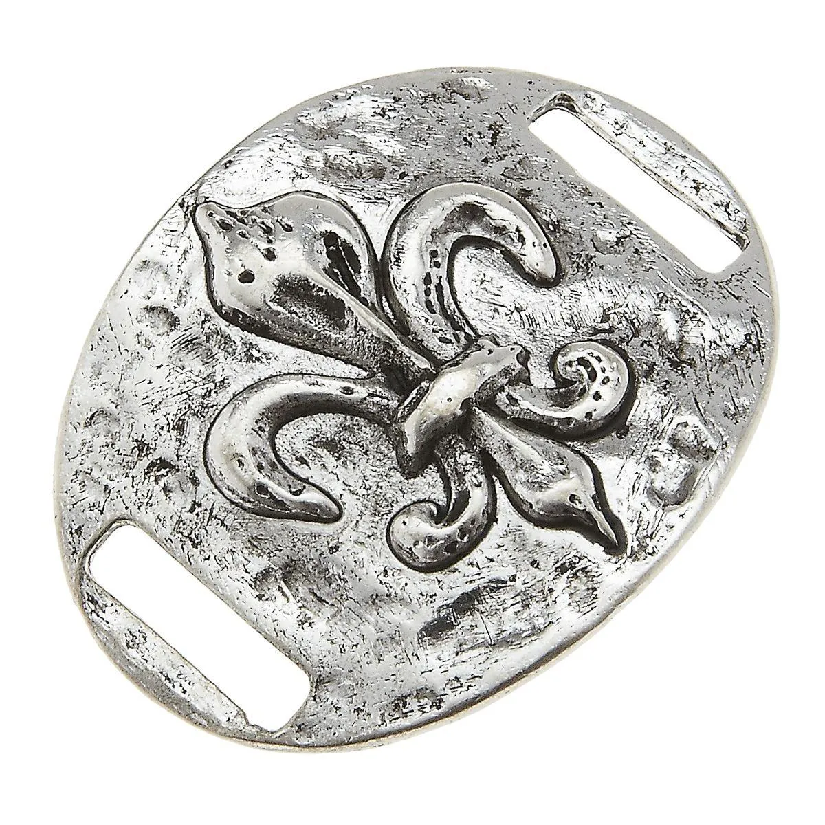 Antique Silver Fleur De Lis Slide sold by Charming Charlie