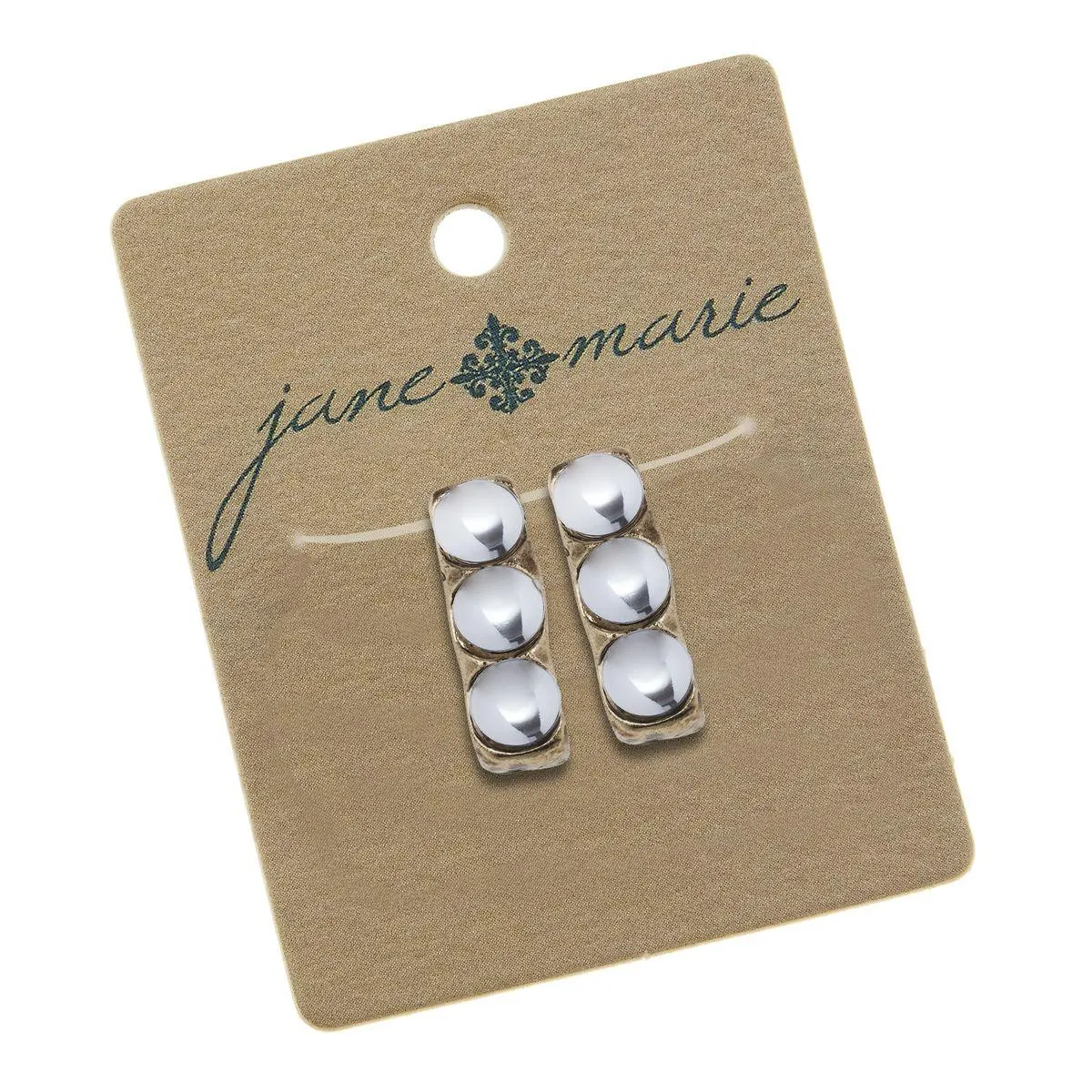 3 Stone Bracelet Slide - Clear On Gold sold by Charming Charlie