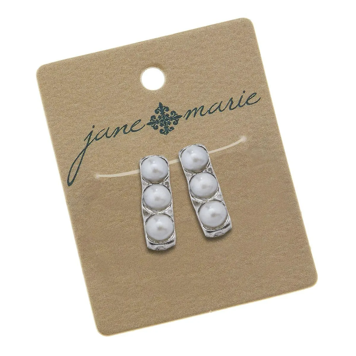 3 Stone Bracelet Slide - Ivory On Silver sold by Charming Charlie