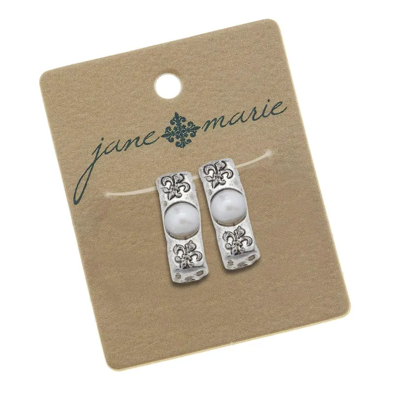 Ivory Stone on Silver Jane Marie Logo Bracelet Slide sold by Charming Charlie