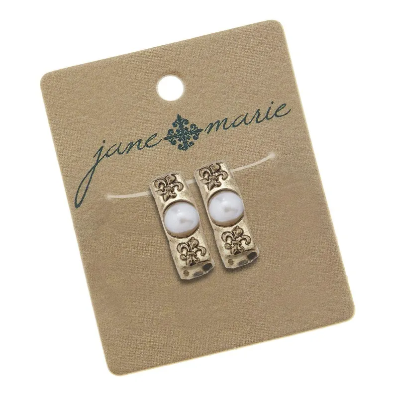 Ivory Stone on Gold Jane Marie Logo Bracelet Slide sold by Charming Charlie