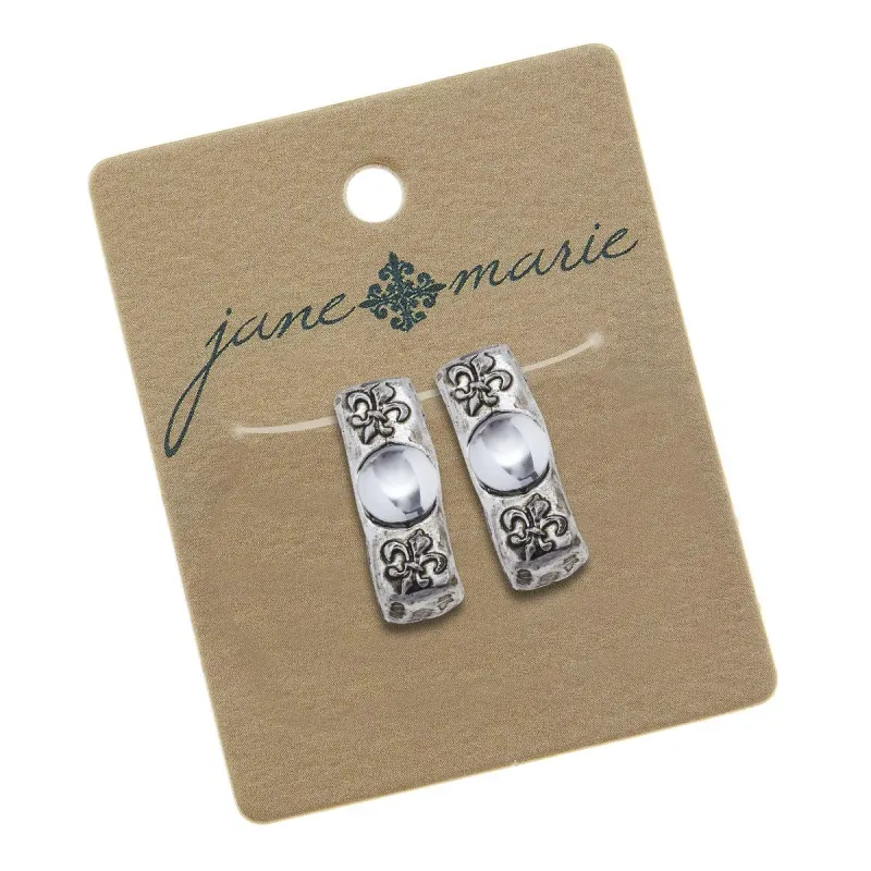 Clear Stone on Silver Jane Marie Logo Bracelet Slide sold by Charming Charlie