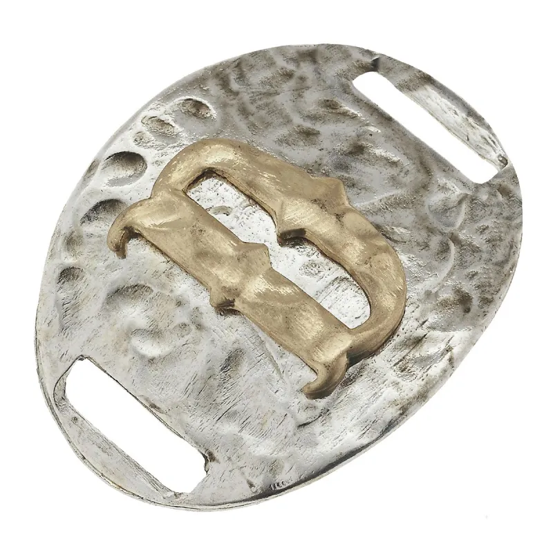Antique Gold/Silver Large Bracelet D Initial Slide sold by Charming Charlie