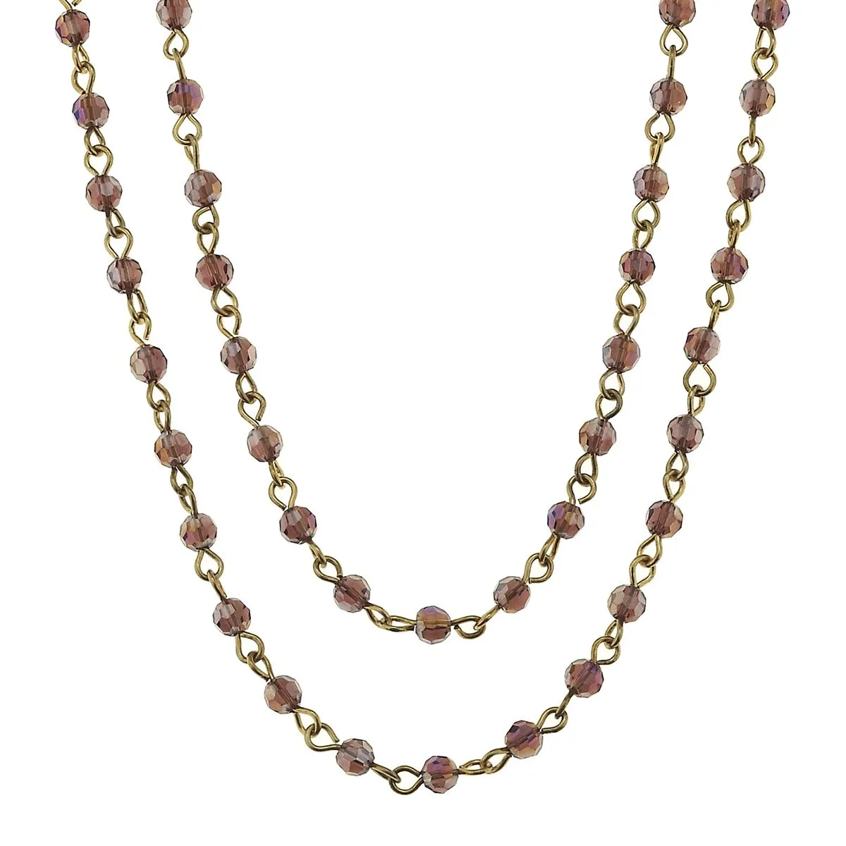 Antique Gold and Lavender Linked Necklace sold by Charming Charlie