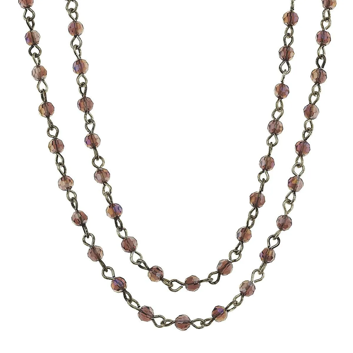 Silver and Lavender Linked Necklace sold by Charming Charlie