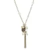 Tree of Life Pearl Station, Epoxy and Charm Tassel Necklace sold by Charming Charlie