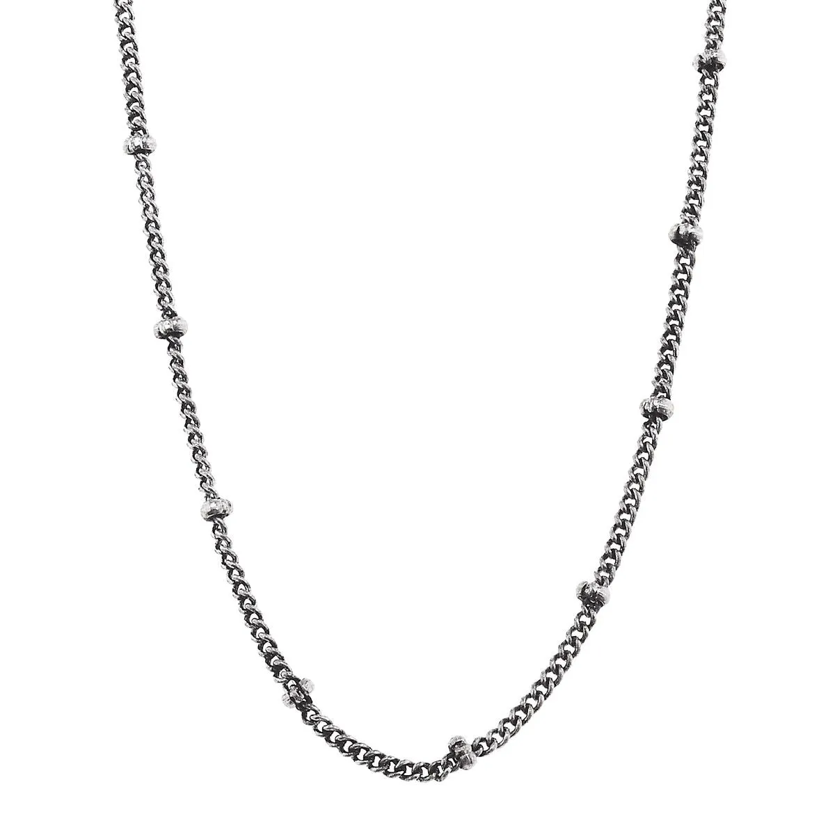 18" Silver Ball Station Necklace, 3" Ext. sold by Charming Charlie