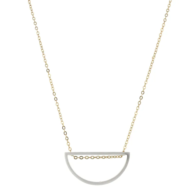 30" Gold Chain Necklace with Half Circle, 3" Ext. sold by Charming Charlie