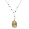 30" Delicate Chocolate Linked Necklace with Baroque Pearl and Oval, 3" Ext. sold by Charming Charlie