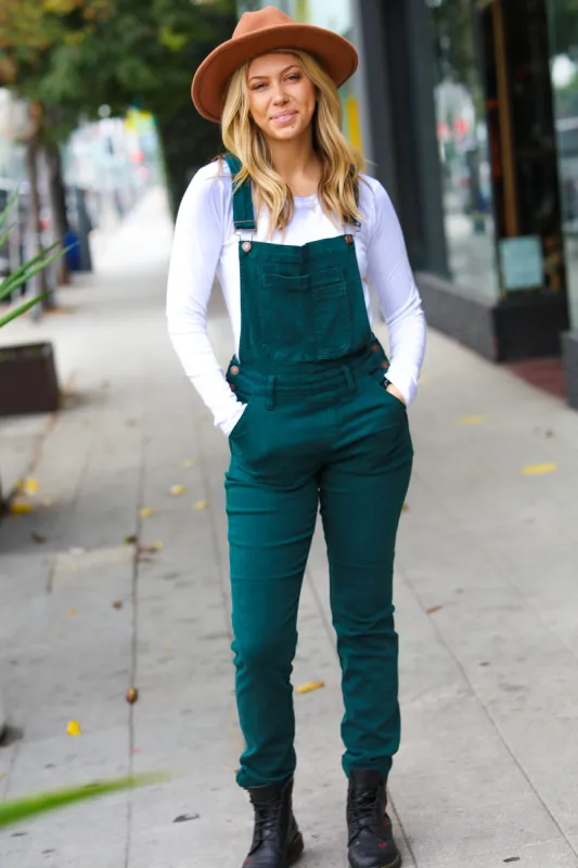 Judy Blue Feeling The Love Teal High Waist Denim Double Cuff Overalls sold by Charming Charlie