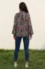 Tie Neck Heathered Balloon Sleeve Blouse sold by Charming Charlie