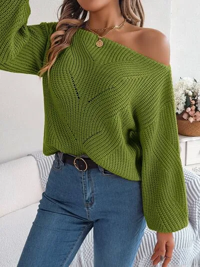 Openwork Long Sleeve Sweater sold by Charming Charlie product image thumbnail 3