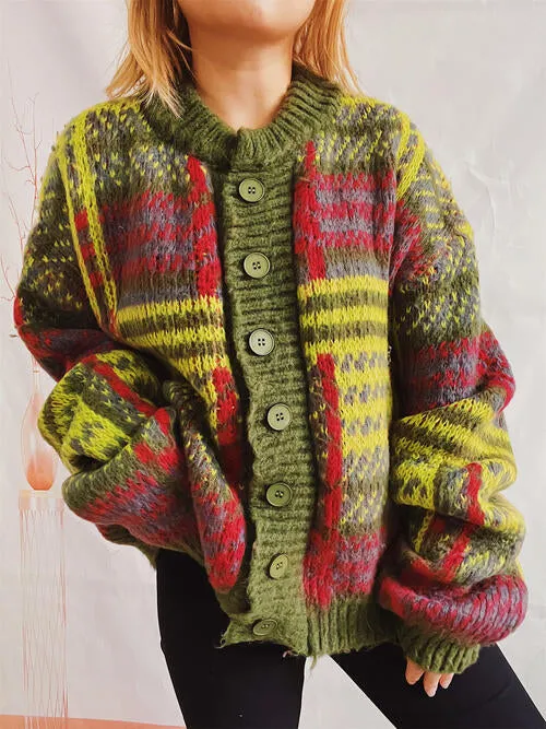 Heathered Button Up Long Sleeve Cardigan sold by Charming Charlie