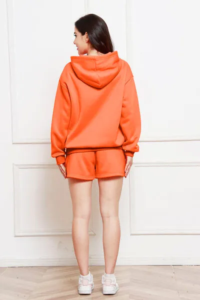 Drop Shoulder Long Sleeve Hoodie and Shorts Set sold by Charming Charlie product image thumbnail 2