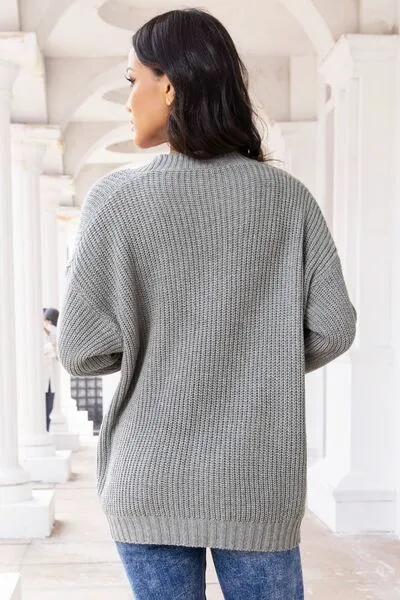 Button Up Long Sleeve Cardigan with Pockets sold by Charming Charlie product image thumbnail 2