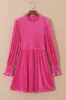 Smocked Round Neck Long Sleeve Dress sold by Charming Charlie